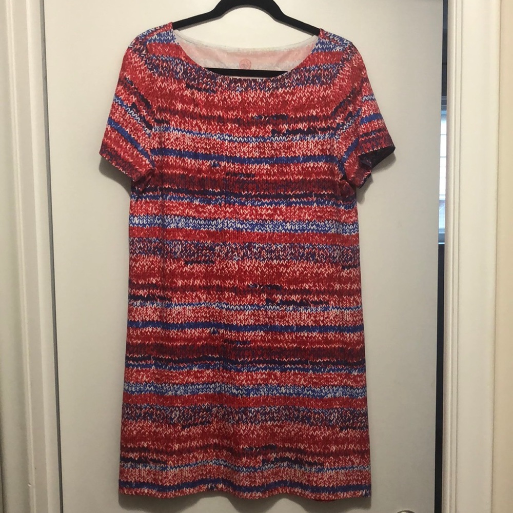 Tory Burch Red/White/Blue Pima Cotton Dress